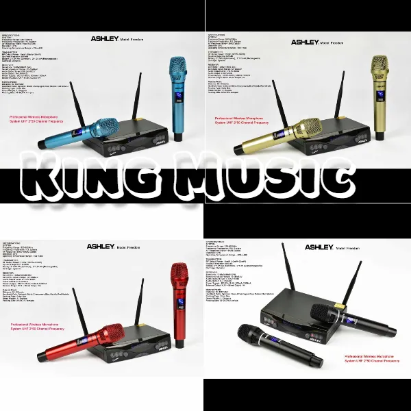 Mic Wireless Ashley Freedom Handhel Multi Channel Original Lazada