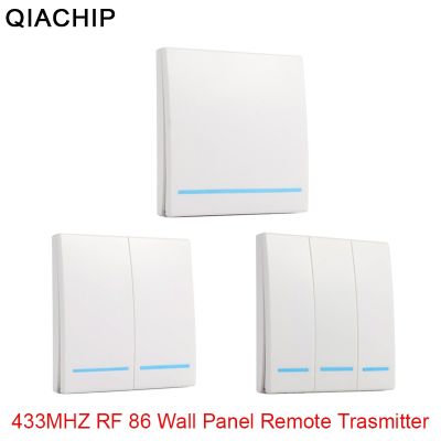 QIACHIP 433MHz Universal Wireless Remote Control 86 Wall Panel RF Transmitter Receiver 1 2 3 Button For Home Room Light Switch