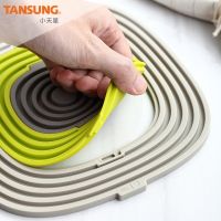 [COD] creative silicone coaster high temperature resistant heat insulation pad three-in-one placemat wholesale