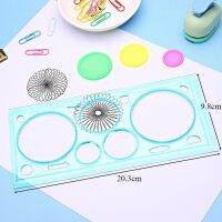 Cute Plastic Ruler Circle Template for Kids Ever-changing Flower Ruler Multi-function Ruler Puzzle Drawing Board Ruler Rulers  Stencils