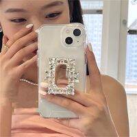 Korea New Mirror Smart Phone Back Bracket Grip Tok Diamond Gem Shining Cell Phone Ring Holder For iPhone Samsung Xiaomi Griptok