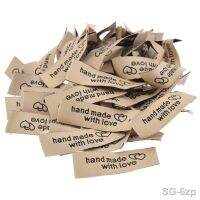 hot！【DT】✈  50pcs/pack Hand Made With Washable Labels Sewing Accessories Garment Decoration