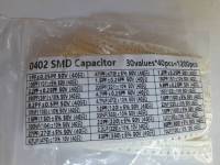 ตัวเก็บประจุ SMD 0402 SMD Chip capacitor assorted kit , 30values*40PCS=1200PCS (1pF~10uF) (สต๊อกไทย)