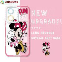 Jinsouwe เคสโทรศัพท์เคสสำหรับ Realme Realme C33c33 เคสเคสโทรศัพท์ยางนิ่มลายการ์ตูนมิกกี้มินนี่คริสตัลสำหรับเคสโทรศัพท์