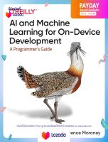 (ใหม่) พร้อมส่ง AI and Machine Learning for On-Device Development [Paperback]