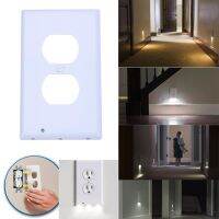 Fashion Plug Cover Sensor LED Night Wall Outlet Hallway Bathroom Safe Light150666