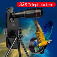 32X HD Mobile Phone 4IN1 Camera escope Zoom Macro for Samsung Wide Angle Fish Eye Lente Para Celular