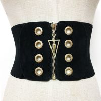 【CW】 Ultra Wide Corset Female Fashion Elastic Waist Stretch Belts Woman Waistband