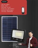 JD แท้ 100% รุ่นใหม่ Solarcell spotlight  สปอร์ตไลท์ โซล่าเซลล์ 25w 40w 60w 100w 200w 300w 500w 1000wเดย์ไลท์ วอร์มไลท์