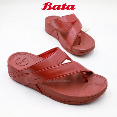 BATA Energy+ (871-5518) รองเท้าแตะเพื่อสุขภาพ แบบหนีบ สีแดง ไซส์ 3-7