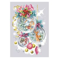 Top Quality Beautiful Lovely Counted Cross Stitch Kit Christmas Tale Story Crystal Ball Aeolian Bells Village Deer 100 247