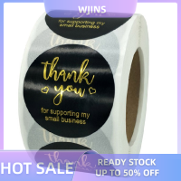 WJINS 500PCS/ROLL bronzing Paper Seal LABEL ขอขอบคุณสติ๊กเกอร์ CUSTOM Gift bake Decor