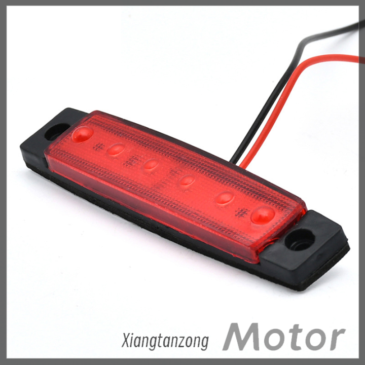 xiangtanzong-ตัวชี้วัดด้านข้างรถบรรทุก1ชิ้นเบรครถแสงกวาดล้างไฟสัญญาณเตือนไลท์ด้านหลัง6led-ไฟท้าย12v-24v