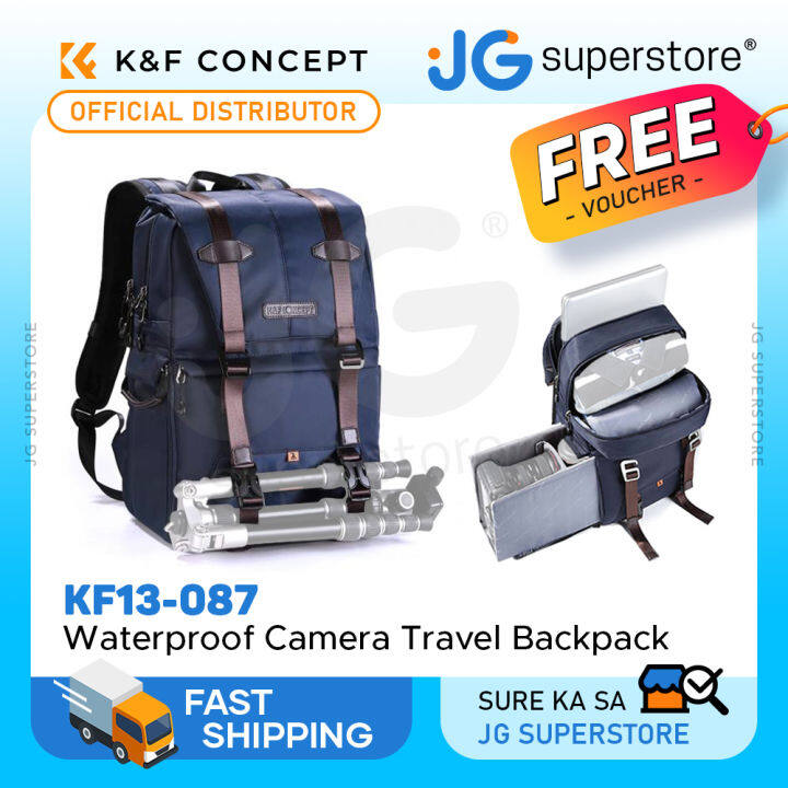 K&F Concept Camera Backpack with Raincover 20L Bags Large Capacity Camera Case, Men's, Green