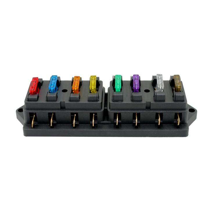 Way Fuse Box Holder Fuse Block With Standard Fuses For Car Truck