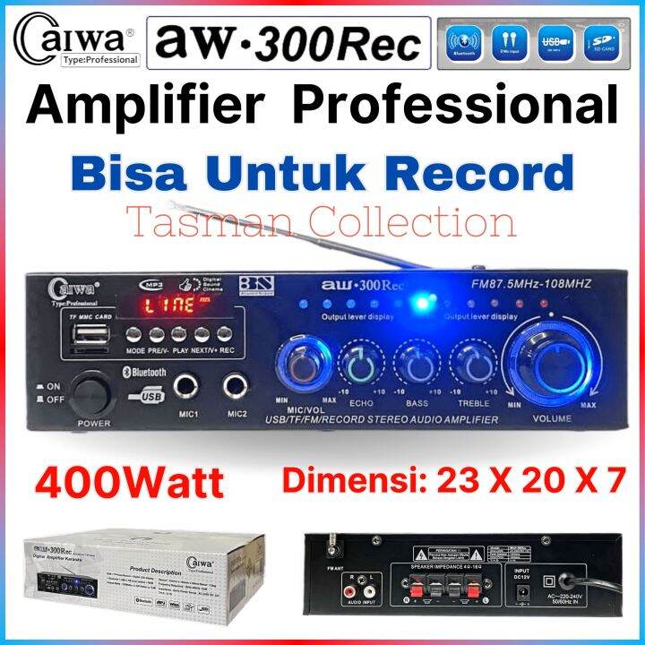 Amplifier Profesional Caiwa AW300Rec Bluetooth + Dual Record + USB