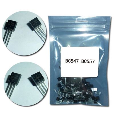 (50Pcs/lot)BC547+BC557 Each 25Pcs BC547B BC557B NPN PNP Transistor TO-92 Power Triode Transistor Kit Bag Nails  Screws Fasteners