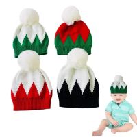 4Pcs Christmas Knitted Hat Christmas Winter Hats Knit Beanie Soft Hat For Women Men Kids Christmas Party