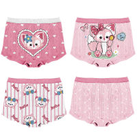 Lina Bells 4Pcs Girl S Briefs Cotton Boxer Shorts Summer Children S Underwear Princess Thin High-End Children S Cartoon Printed Underwear