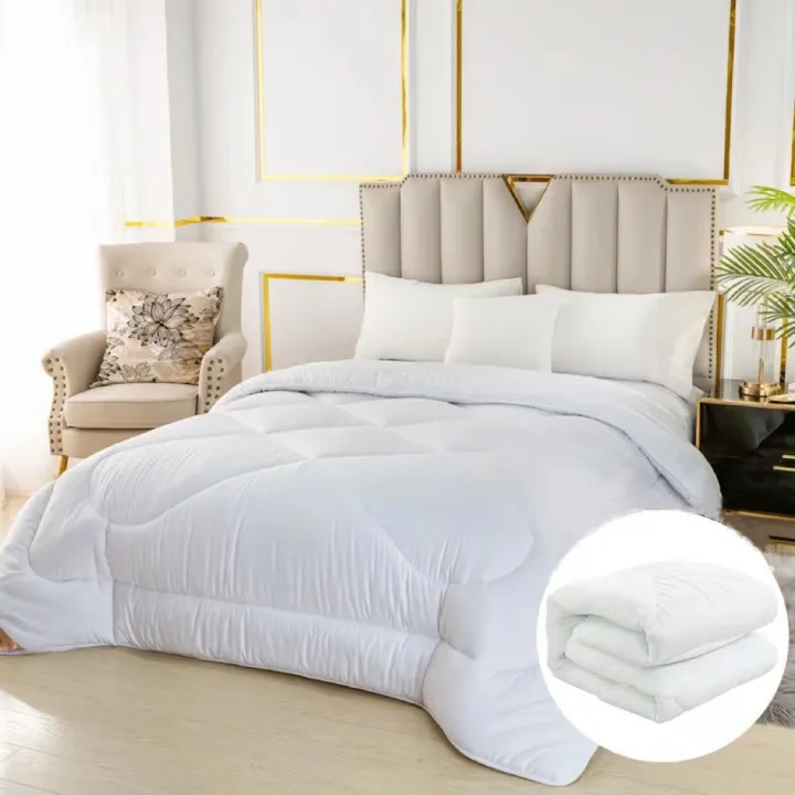 Plain White Cotton Comforter Duvet Filler Blanket with FREE BAG Lazada PH