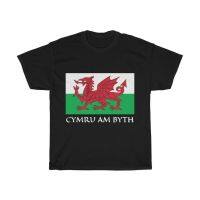 Cymru Am Bith มังกรแดงธงของเวลส์เสื้อยืดแบรนด์ดัง2023ของผู้ชายเสื้อยืดแฟชั่นแขนลำลองขาสั้นคอกลมพิมพ์ลายเสื้อคอกลมผ้าฝ้าย100% ฤดูร้อนเสื้อคอกลมใหม่คอกลมเสื้อยืดคอกลมขายส่งราคาถูก