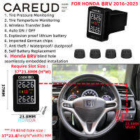 CAREUD U912-WF รถ TPMS ภายนอก Car ระบบการตรวจสอบแรงดันยางรถยนต์ Car รถ TPMS สำหรับ Honda BRV 2015-2022รูบอดขนาดสล็อตต้องมีขนาดเล็ก37*23.8มม. (สูง * กว้าง)