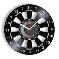 Hot sell Darts Game Dart Board Wall Clock Mancave Game Room Bar Pub Wall Decor Arrow Target Aim Game Bullseyes Vinyl Record Wall Clock