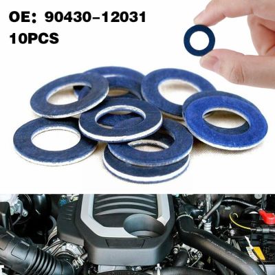 10pcs Car Engine Thread Oil Drain Sump Plug Gaskets Washer 12mm Hole Nut Seal Ring For Toyota Lexus OE 90430-12031 90341-1 V3H6