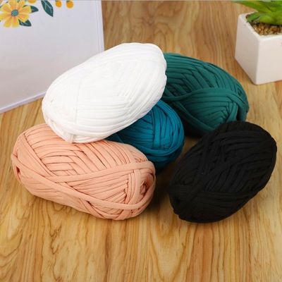 【CW】¤✵❍  Cotton Knit Wool T-shirt Yarn Soft Weaving Sewing Material for Carpets Blanket 39 Colors Crochet Star