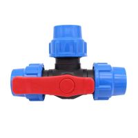 ▤┋▲ PE three-way quick connect valve plastic valve T-type valve inner diameter 20/25/32mm quick connect plastic three-way valve