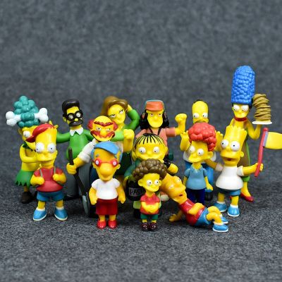 ZZOOI Disney Simpsons Cartoon Action Figures Toys Funny Homer Marge Bart Mini Figurines Pvc Doll Model Children Toy Birthday Gift