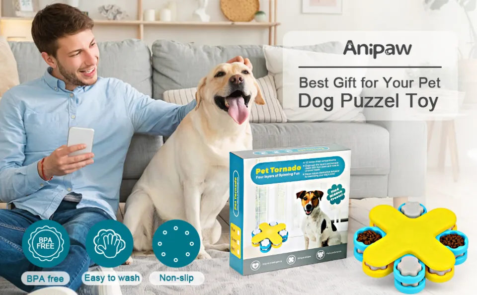 Anipaw anipaw dog puzzle toys interactive dog enrichment toys dog mentally  stimulating toys dog treat puzzle feeder dispenser game f