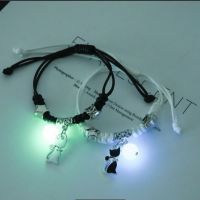 2Pcs Fashion Couple Men Star Lock Pendant Jewelry Gifts