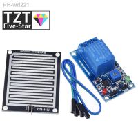 TZT Rain water sensor module DC 5V 12V Relay Control Module Rain Sensor Water Raindrops Detection Module for Arduino robot kit