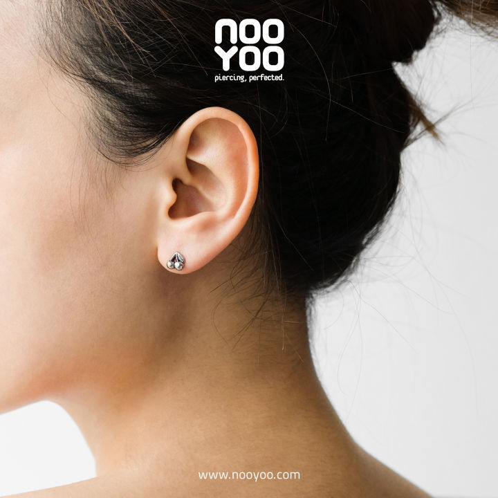 nooyoo-ต่างหูสำหรับผิวแพ้ง่าย-cherry