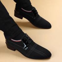 New Cloth Upper Men Shoes Leather Breathable British Leisure Suit Business Dress Mens Canvas Shoes Wedding Shoes B3-20