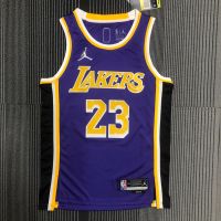 Mens Los Angeles Lakers 23 Jersey LeBron James 2023NBA Purple 75th Anniversary Basketball Jersey