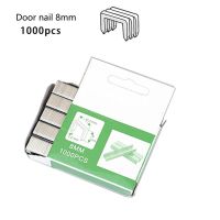 Tools Staples Nails 1000Pcs 12mm/8mm/10mm Brad Nails Door Nail Household Packaging Silver Stapler Steel U Shape Staplers Punches