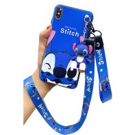 Stitch For Samsung A12 A11 A71 A51 A52 A22 A02s A32 A72 A13 A53 A03s A04s A20s A33 A73 A23 Case With Holder Strap Rope Phone Cases