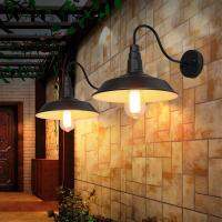 โคมไฟติดผนังวินเทจ LED E27 Edison light Loft Retro Iron Paint American Old Style Simplicity Black Pot Cover with Lamp