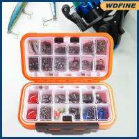 WDFINE ชุดอุปกรณ์ตกปลาพร้อมเคสพกพา254ชิ้นพร้อมห่วงถ่วงน้ำหนัก