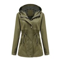 Big Size Womens Waterproof Jacket Zip Up Outerwear Windbreak Jackets