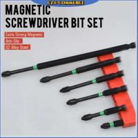 Anti-Slip Magnetic Drill Bit Set,S2 Steel Cross Slot Screwdriver Bit 25mm-150mm Anti Slip Electric Hex Shank Screwdriver Drill Bit