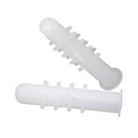 100Pcs White Plastic Expansion Pipe M6x30mm M8x40mm Rubber Plug Plastic Pipe Nylon Column Expansion Screw Anchor Plug Wall Plug