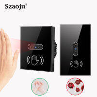 Szaoju Euus สวิตช์ไฟมาตรฐานไร้สาย Motion Sensor แสงเหนี่ยวนำอินฟราเรดไม่จำเป็นต้องสัมผัสไฟ Led อัตโนมัติเปิดปิดโคมไฟบ้าน