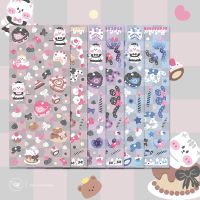 【LZ】 MOHAMM 12 Sheets Glitter Cake Dessert Photocard Stickers for Photo Album DIY Scrapbooks Journal Decoration