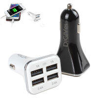 ที่ชาร์จช่องเสียบไฟแช็กบุหรี่สำหรับรถยนต์34W 5V 6.8A 4พอร์ต USB เหมาะสำหรับ iPhone / iPad/Samsung/แท็บเล็ต/เครื่องเล่น MP3