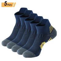 5Pairs New Spring Mens Socks AnkleThick Knit Sports Sock Outdoor Fitness Breathable Quick Dry Wear-resistant Short Running Sock