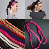 【cw】 1PCColorHeadband SweatbandsHair BandsHeadband Anti slip Elastic Rubber Headwrap Hair Accessories