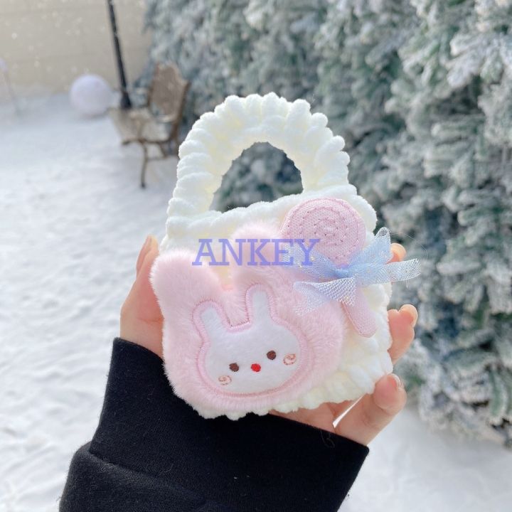 suitable-for-soundpeats-air-3-deluxe-air3-pro-true-air2-2-cover-white-cute-rabbit-knitting-diy-cute-handmade-fleece-case-protective-cover-headset-silicone-soft-shell-korea